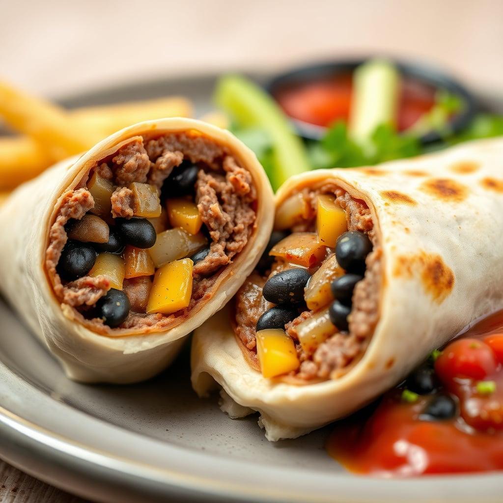 Leftover Sirloin and Black Bean Burritos Leftover Sirloin and Black Bean Burritos
