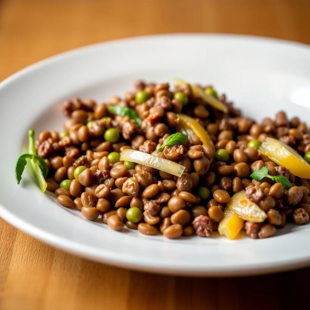 Savory Lentil and Beef Keema with Fragrant Peas Savory Lentil and Beef Keema with Fragrant Peas