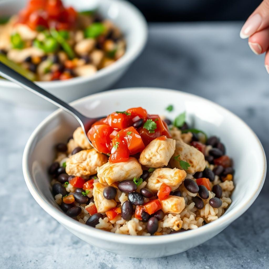 Leftover Zesty Chicken and Bean Bowls Leftover Zesty Chicken and Bean Bowls