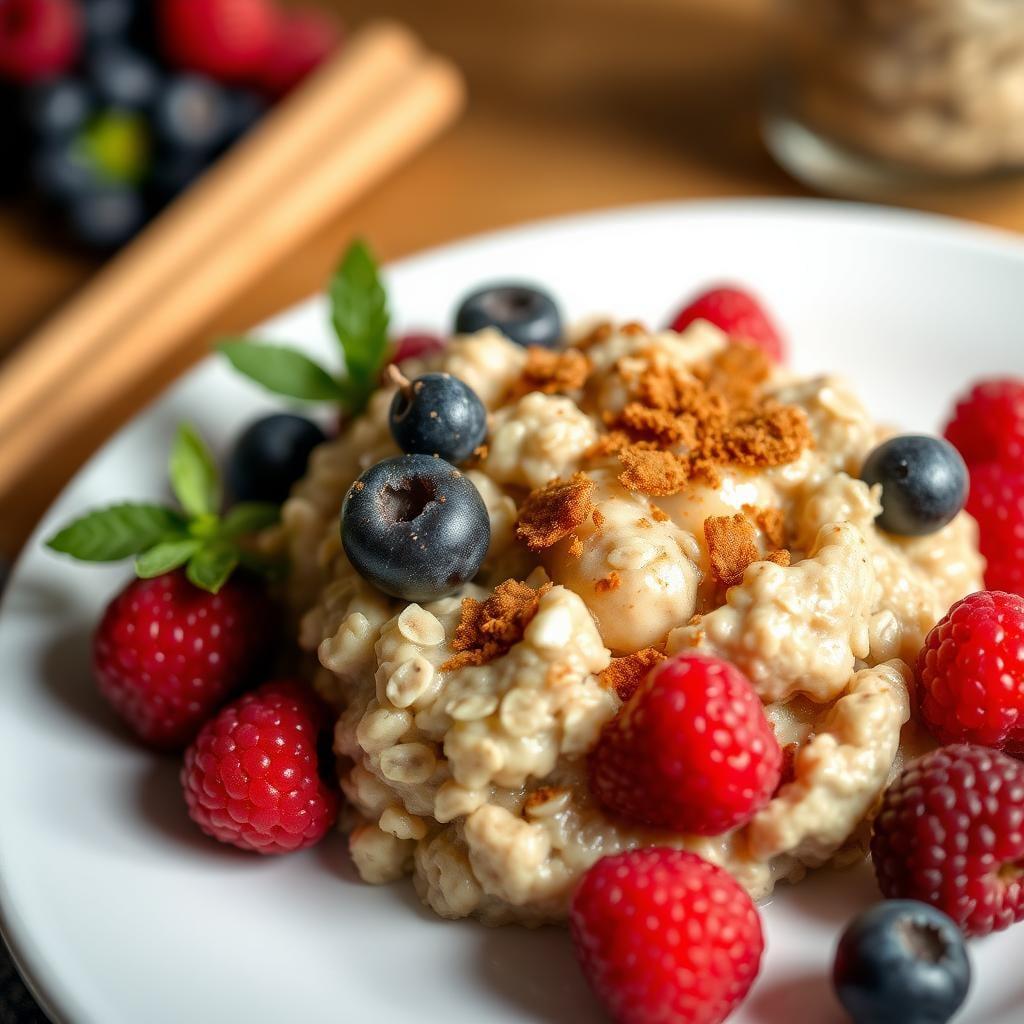 Overnight Maple Cinnamon Oats with Fresh Berries Overnight Maple Cinnamon Oats with Fresh Berries