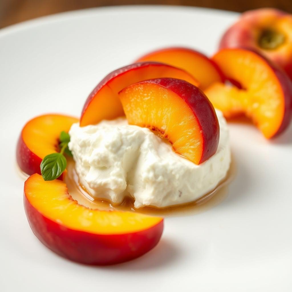 Cottage Cheese with Sliced Peaches Cottage Cheese with Sliced Peaches