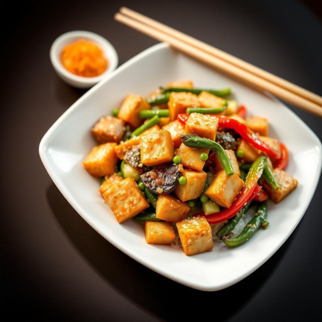 Sesame Ginger Tofu & Vegetable Stir-Fry Sesame Ginger Tofu & Vegetable Stir-Fry