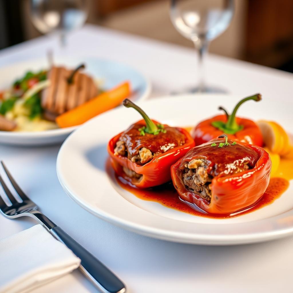 Calabrian Beef Stuffed Bell Peppers