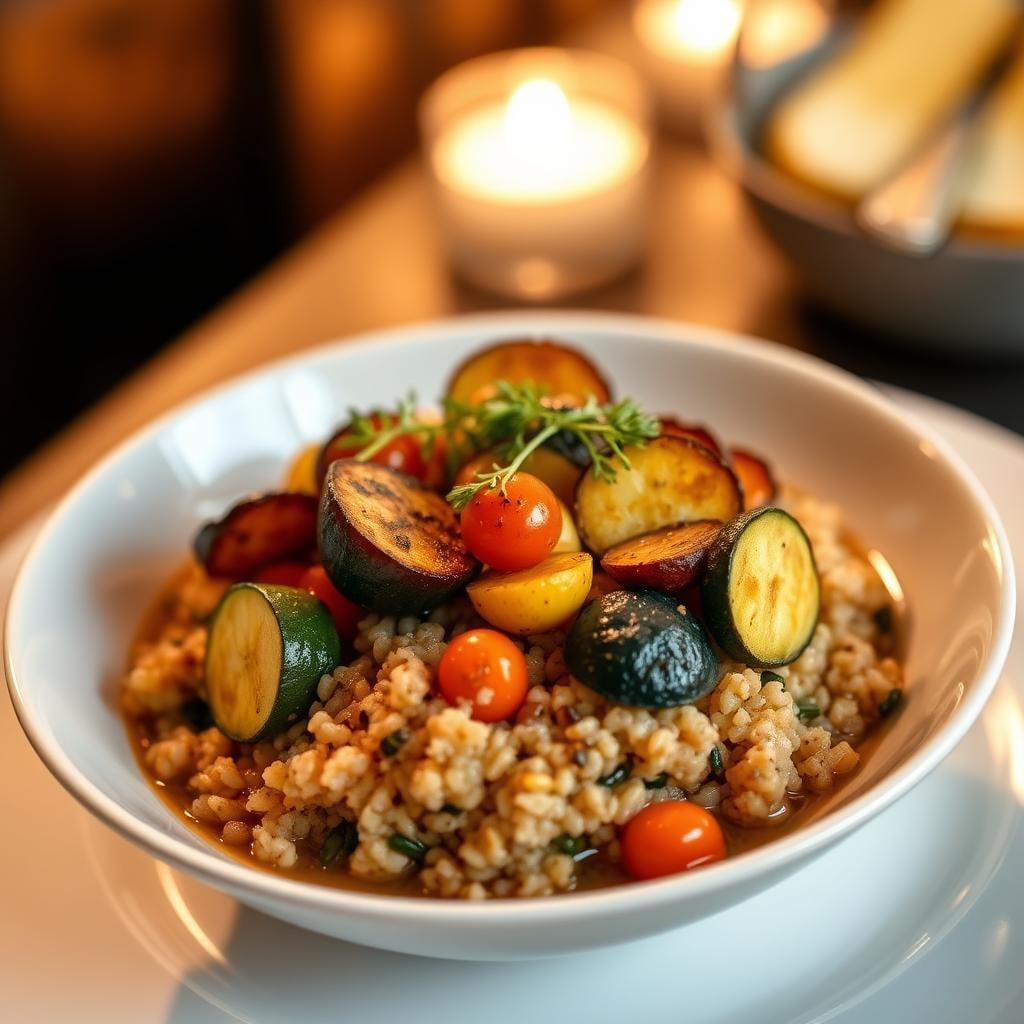 Greek-Style Quinoa Bowl with Roasted Vegetables Greek-Style Quinoa Bowl with Roasted Vegetables