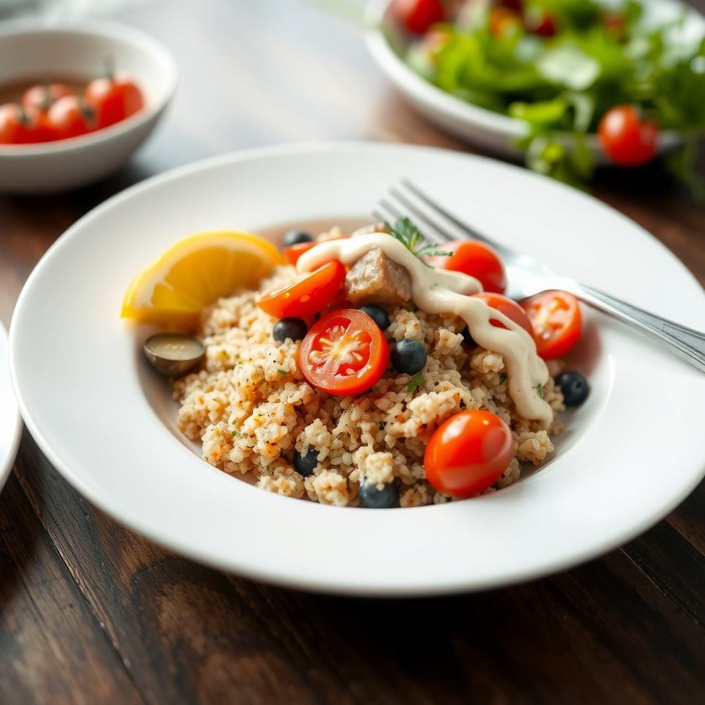 Mediterranean Grain Bowl with Herb-Tahini Dressing Mediterranean Grain Bowl with Herb-Tahini Dressing