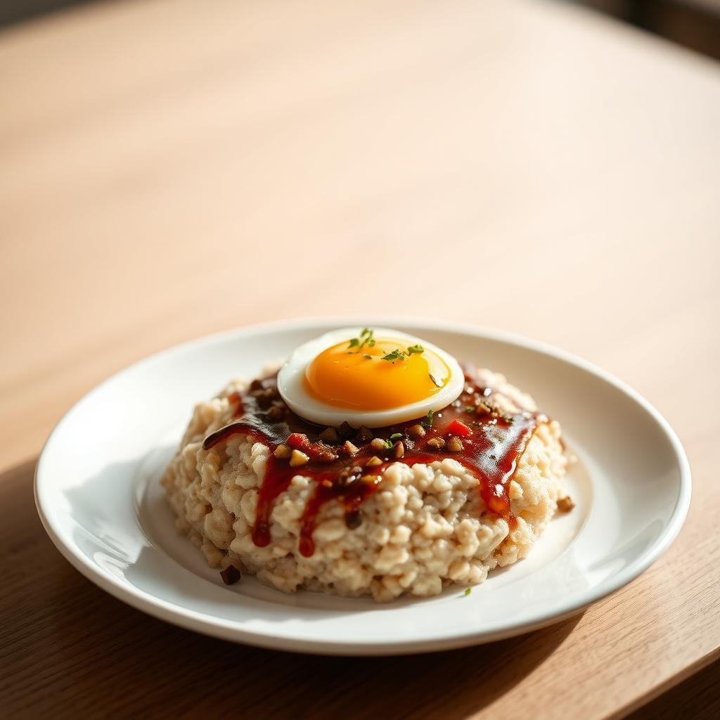 Savory Miso Oatmeal with Soft-Boiled Egg (Leftover) Savory Miso Oatmeal with Soft-Boiled Egg (Leftover)