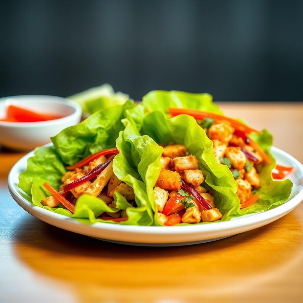 Asian-Inspired Chicken Lettuce Wraps
