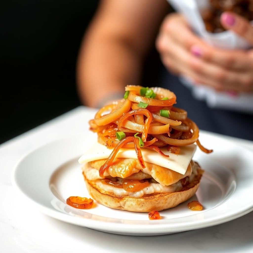 Open-Faced Turkey Melts with Caramelized Onions & Swiss Open-Faced Turkey Melts with Caramelized Onions & Swiss