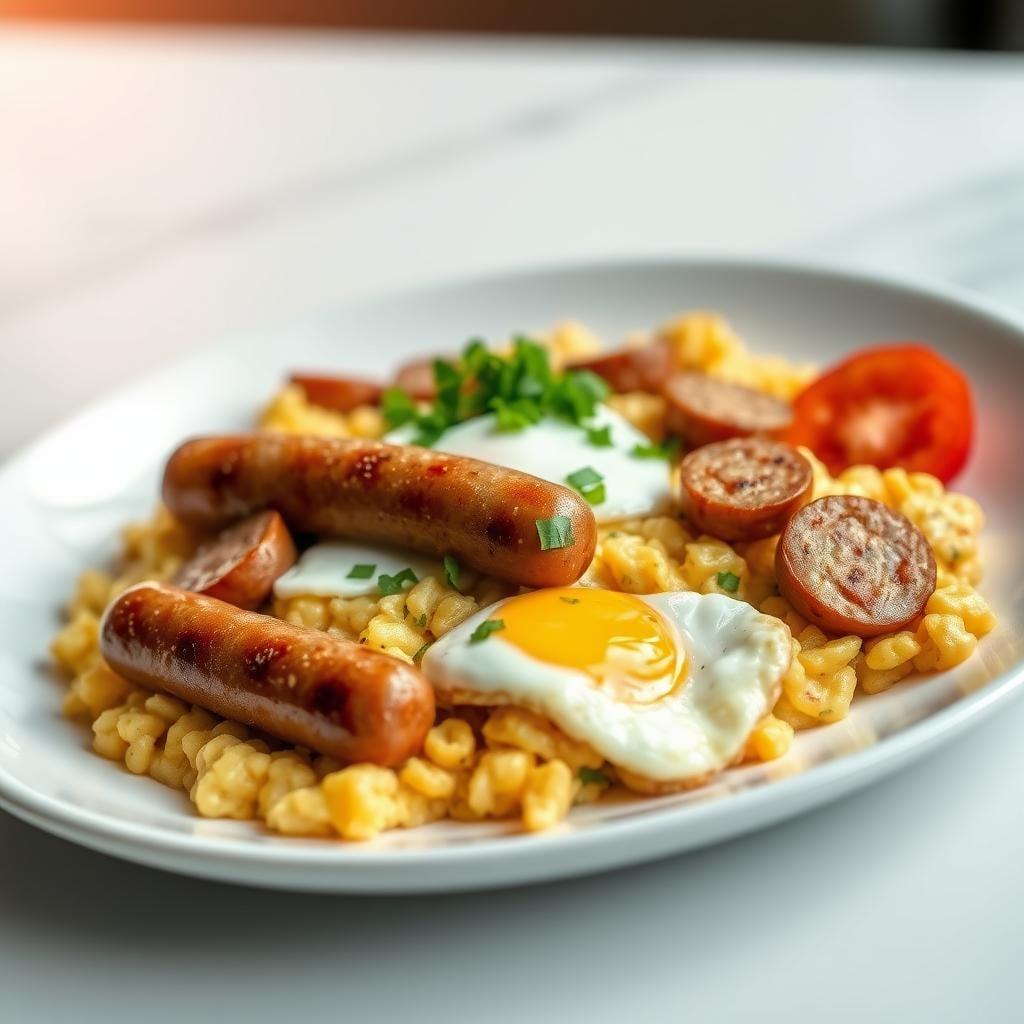 Breakfast Sausage & Egg Scramble