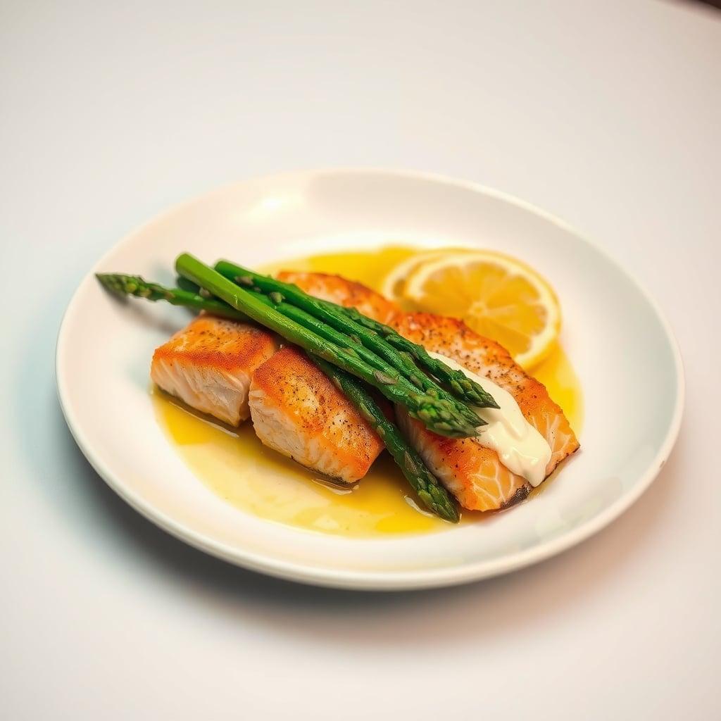 Pan-Seared Salmon with Hand-Whisked Lemon-Dijon Aioli Pan-Seared Salmon with Hand-Whisked Lemon-Dijon Aioli