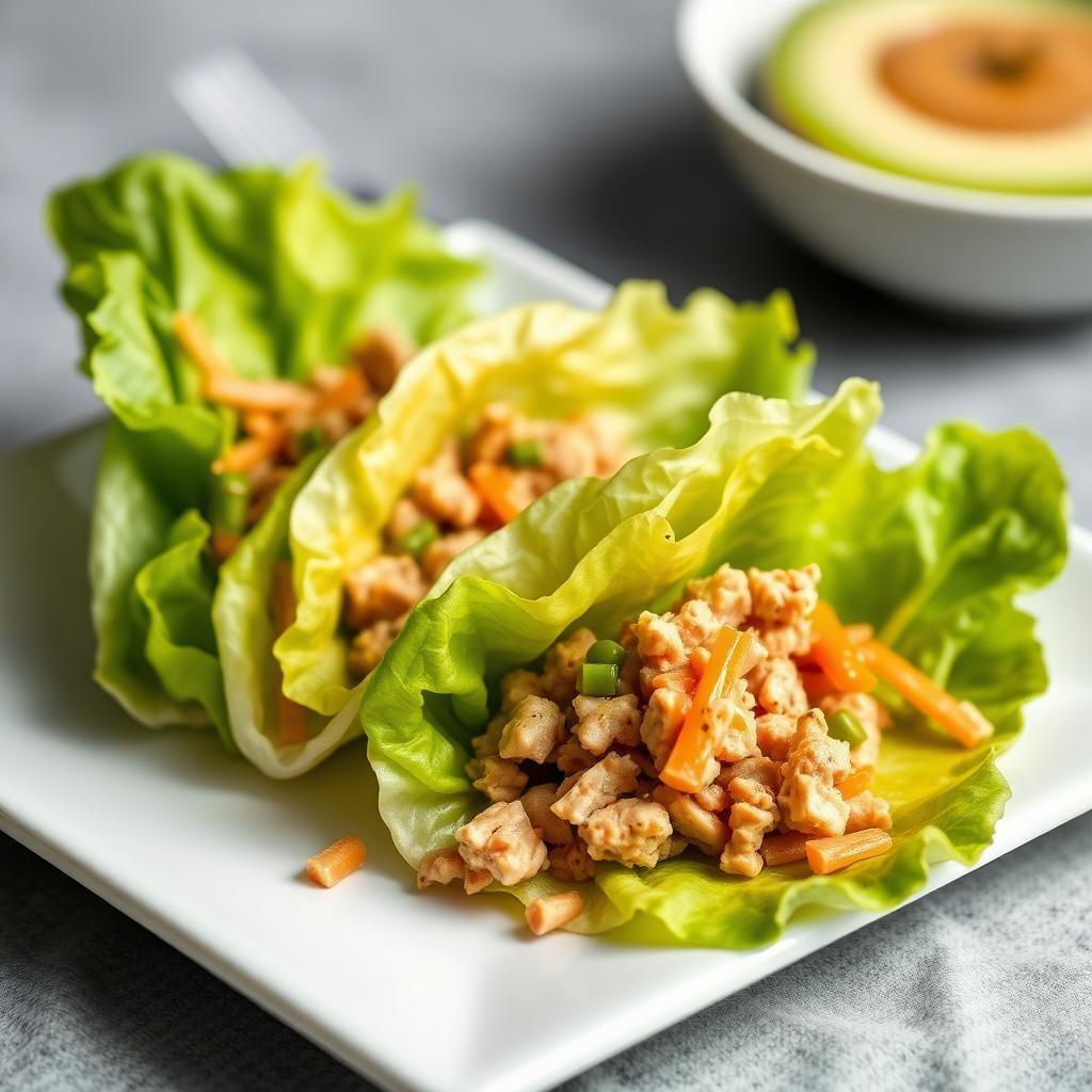Asian-Inspired Turkey Lettuce Wraps with Ginger Sauce