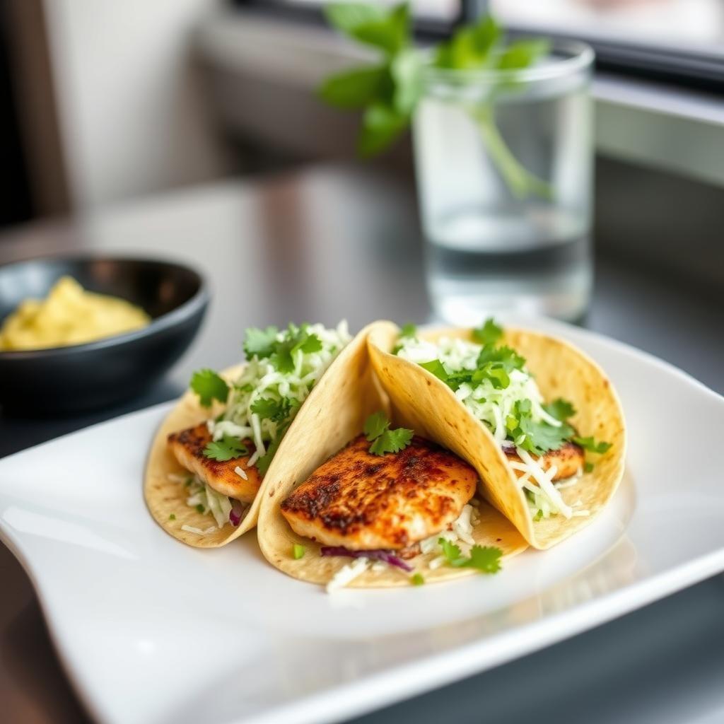 Blackened Tilapia Tacos with Cilantro Lime Slaw Blackened Tilapia Tacos with Cilantro Lime Slaw