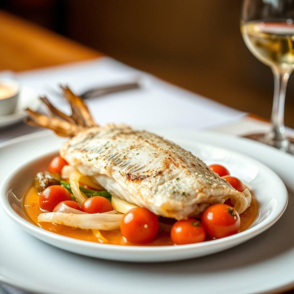 Branzino en Papillote with Fennel and Cherry Tomatoes