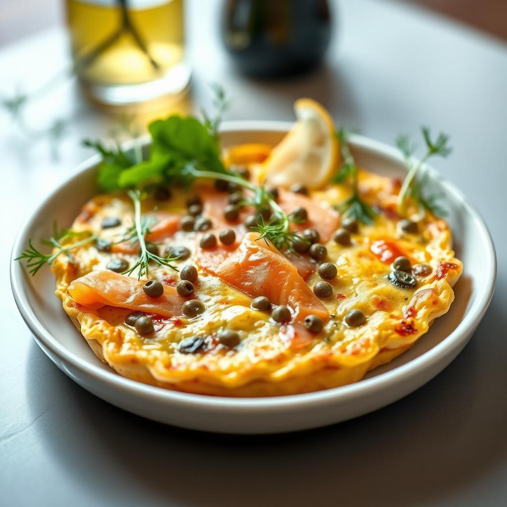Smoked Salmon & Dill Frittata with Capers Smoked Salmon & Dill Frittata with Capers