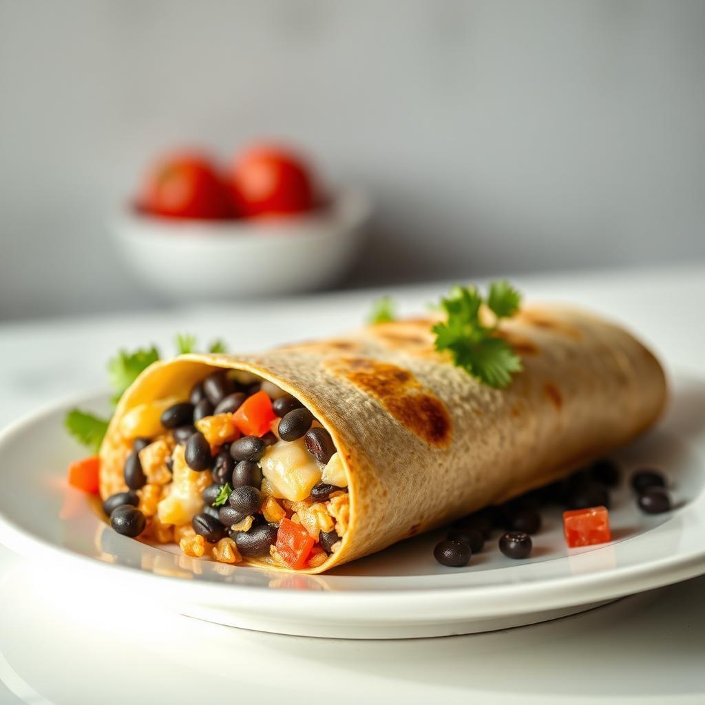 Whole Grain Breakfast Burrito with Black Beans Whole Grain Breakfast Burrito with Black Beans
