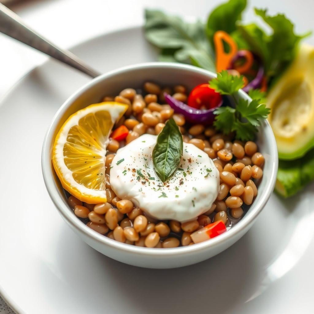 Mediterranean Lentil Bowl with Lemon-Herb Tahini Mediterranean Lentil Bowl with Lemon-Herb Tahini
