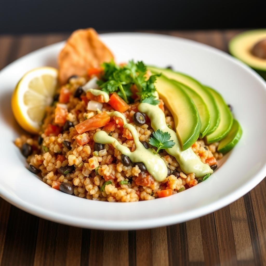 Southwest Quinoa Bowl with Avocado Lime Dressing Southwest Quinoa Bowl with Avocado Lime Dressing