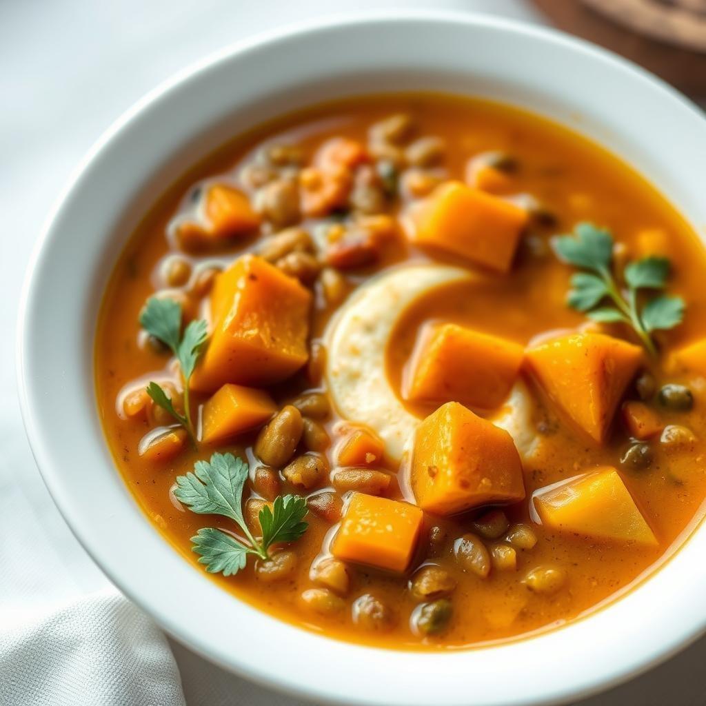 Moroccan-Spiced Butternut Squash & Lentil Stew Moroccan-Spiced Butternut Squash & Lentil Stew