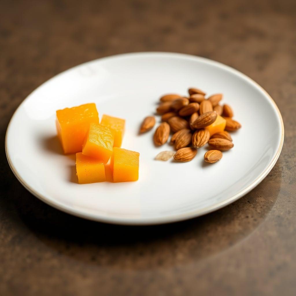 No-Cook Cantaloupe Cubes with Roasted Almonds No-Cook Cantaloupe Cubes with Roasted Almonds