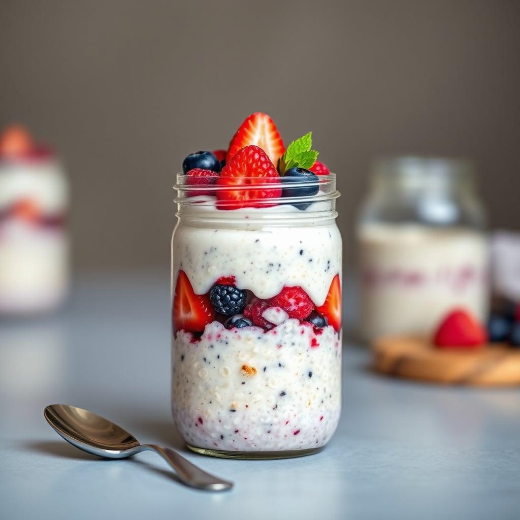 No-Cook Overnight Oats with Berries No-Cook Overnight Oats with Berries