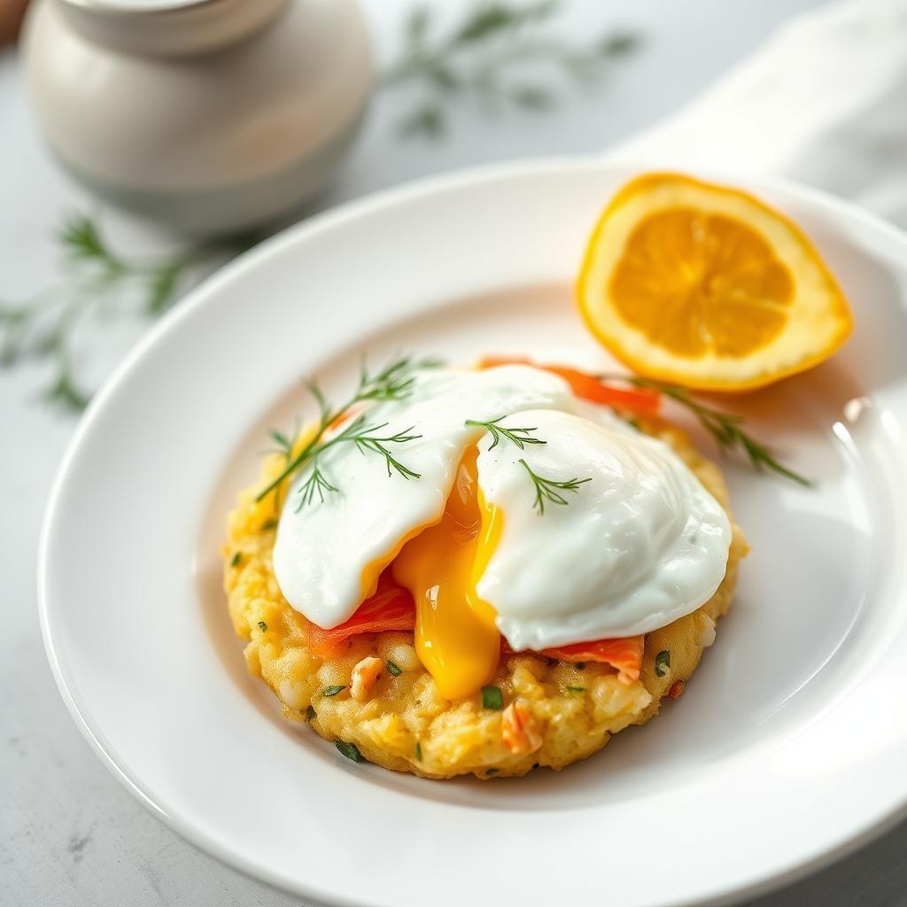 Smoked Salmon & Dill Potato Rösti with Poached Eggs Smoked Salmon & Dill Potato Rösti with Poached Eggs