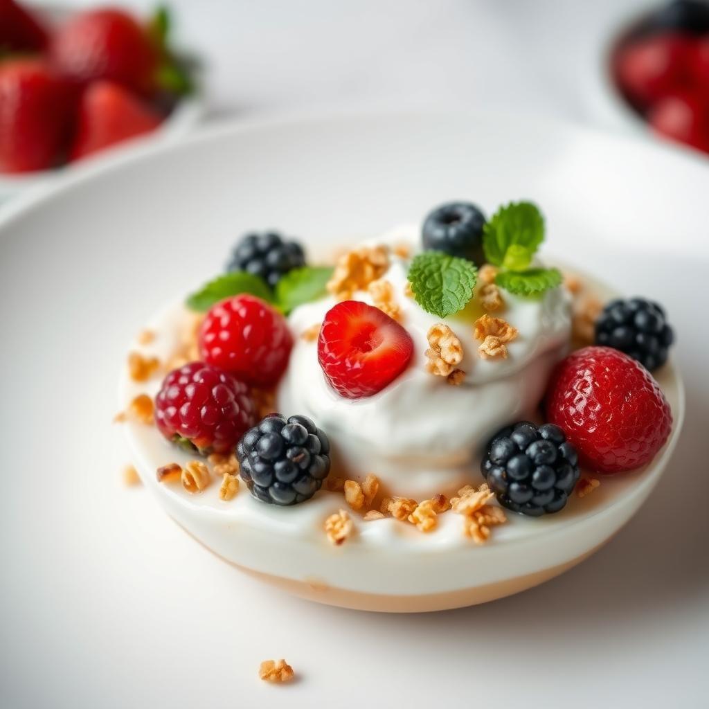 Honey Yogurt Parfait with Granola & Mixed Berries Honey Yogurt Parfait with Granola & Mixed Berries