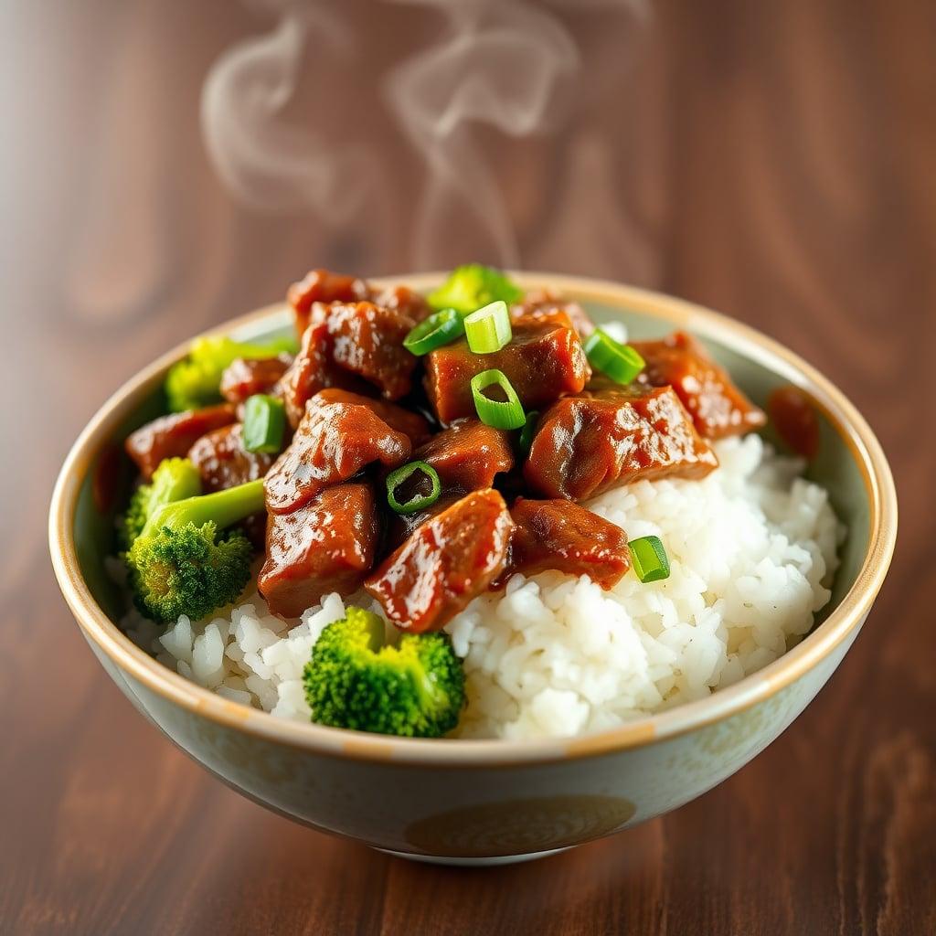 Ginger Soy Ground Beef Stir-Fry with Broccoli and Jasmine Rice Ginger Soy Ground Beef Stir-Fry with Broccoli and Jasmine Rice
