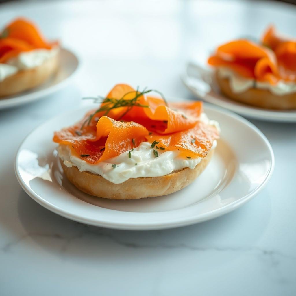 Artisan Smoked Salmon and Lemon-Dill Cream Cheese Bagels