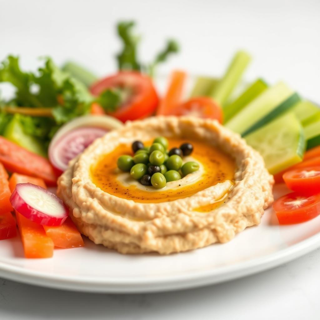 Edamame Hummus with Vegetable Crudités Edamame Hummus with Vegetable Crudités