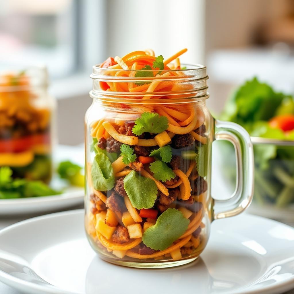 Mason Jar Taco Salad Mason Jar Taco Salad