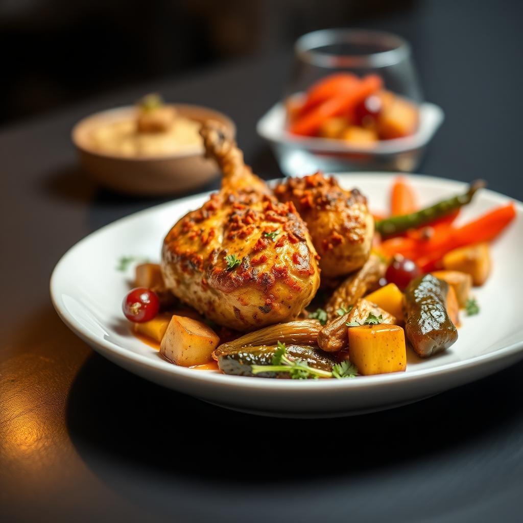 Moroccan Spiced Chicken with Roasted Vegetables Moroccan Spiced Chicken with Roasted Vegetables