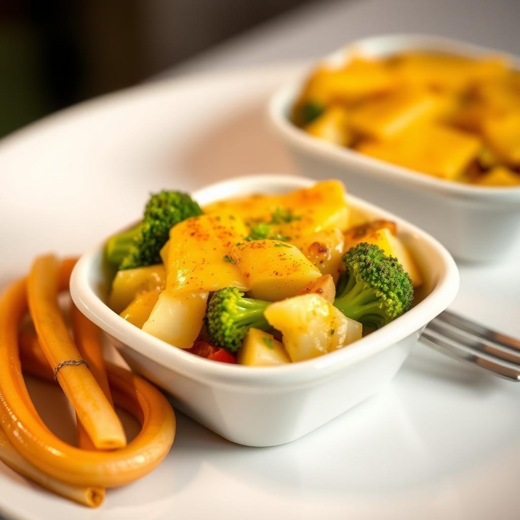 Cheesy Potato & Broccoli Gratin