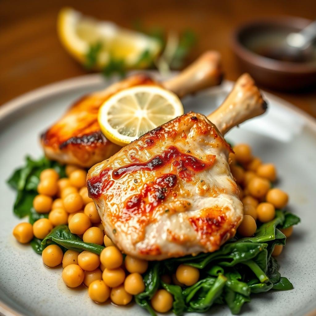 Pan-Seared Lemon Pork & Chickpeas Pan-Seared Lemon Pork & Chickpeas