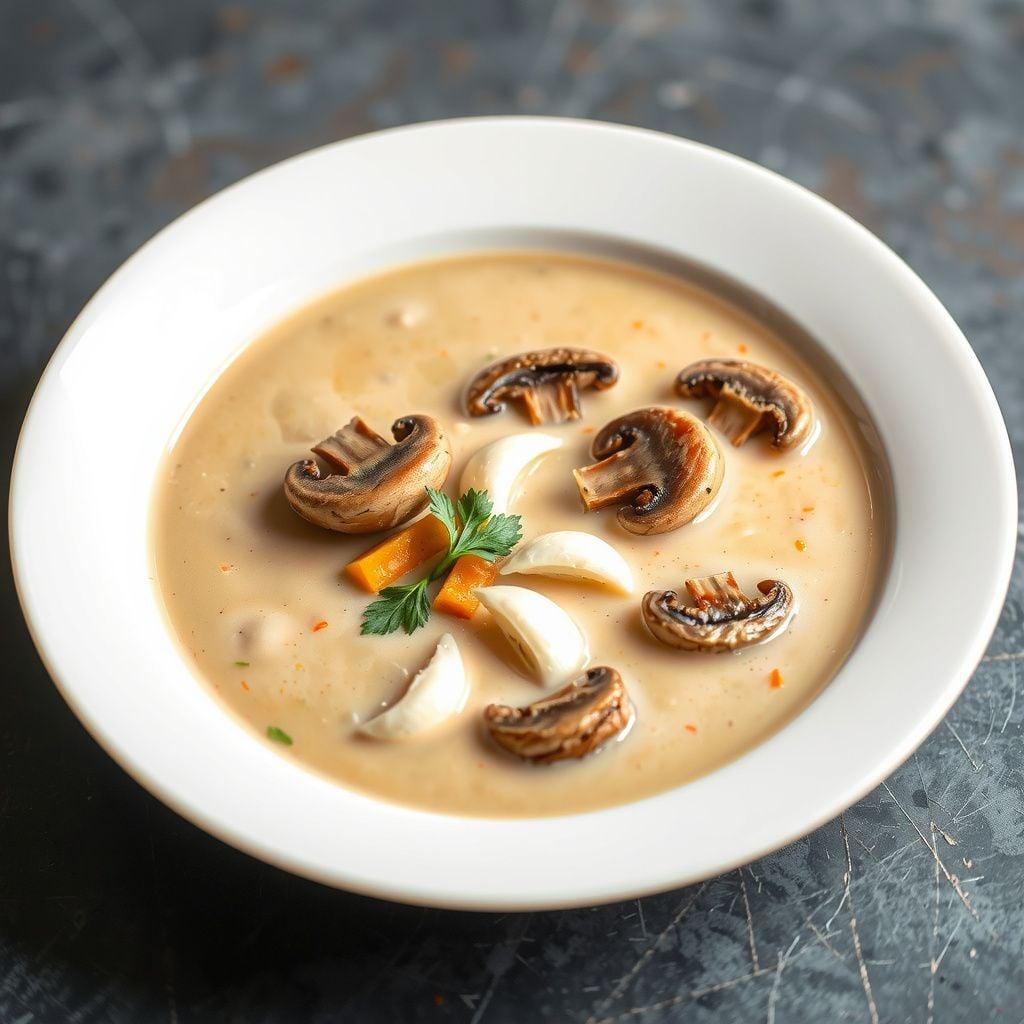 Swiss-Style Creamy Mushroom & Leek Soup Swiss-Style Creamy Mushroom & Leek Soup
