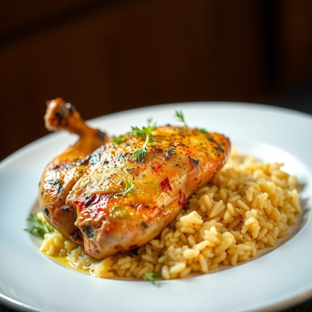 Herb-Roasted Chicken with Lemon Rice Pilaf Herb-Roasted Chicken with Lemon Rice Pilaf