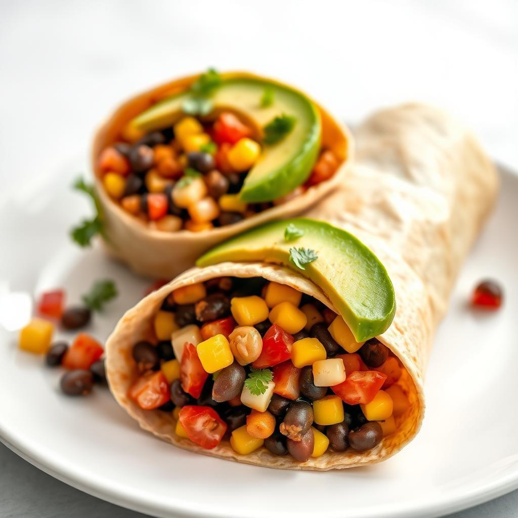 Southwest Black Bean & Corn Wrap with Avocado Southwest Black Bean & Corn Wrap with Avocado