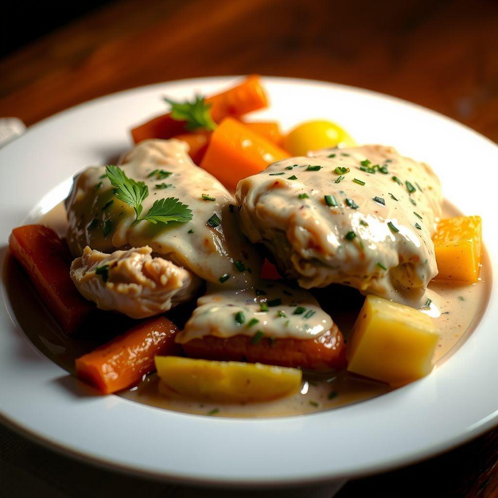 Slow Cooker Creamy Herb Chicken and Potatoes Slow Cooker Creamy Herb Chicken and Potatoes