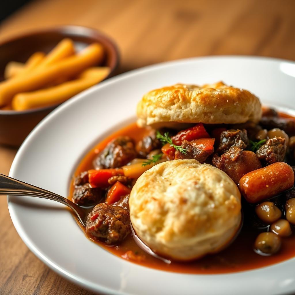 Homestyle Beef & Vegetable Stew with Buttermilk Biscuits Homestyle Beef & Vegetable Stew with Buttermilk Biscuits