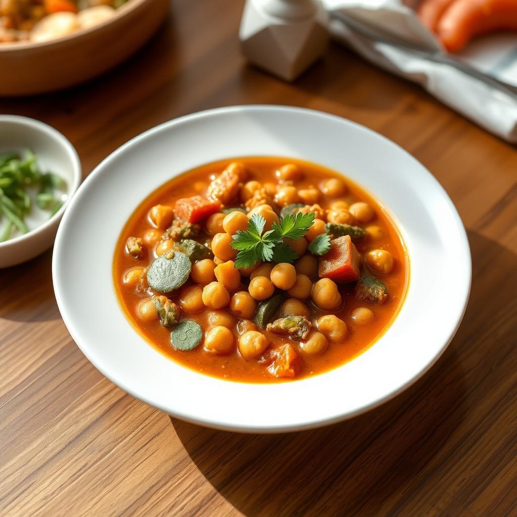 Moroccan-Spiced Chickpea & Vegetable Stew Moroccan-Spiced Chickpea & Vegetable Stew