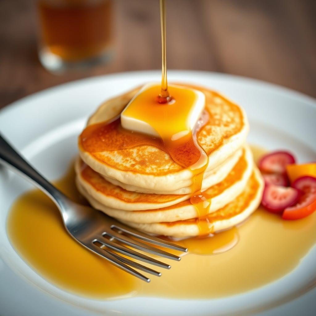 Fluffy Pancakes with Maple Syrup Fluffy Pancakes with Maple Syrup