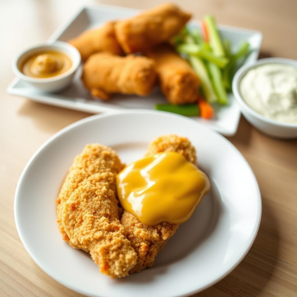 Baked Chicken Tenders with Honey-Mustard Dipping Sauce