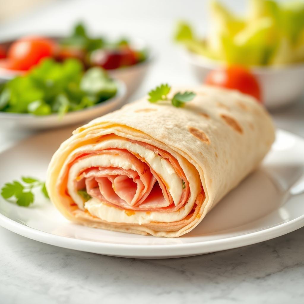 Ham and Swiss Pinwheel Wrap Ham and Swiss Pinwheel Wrap