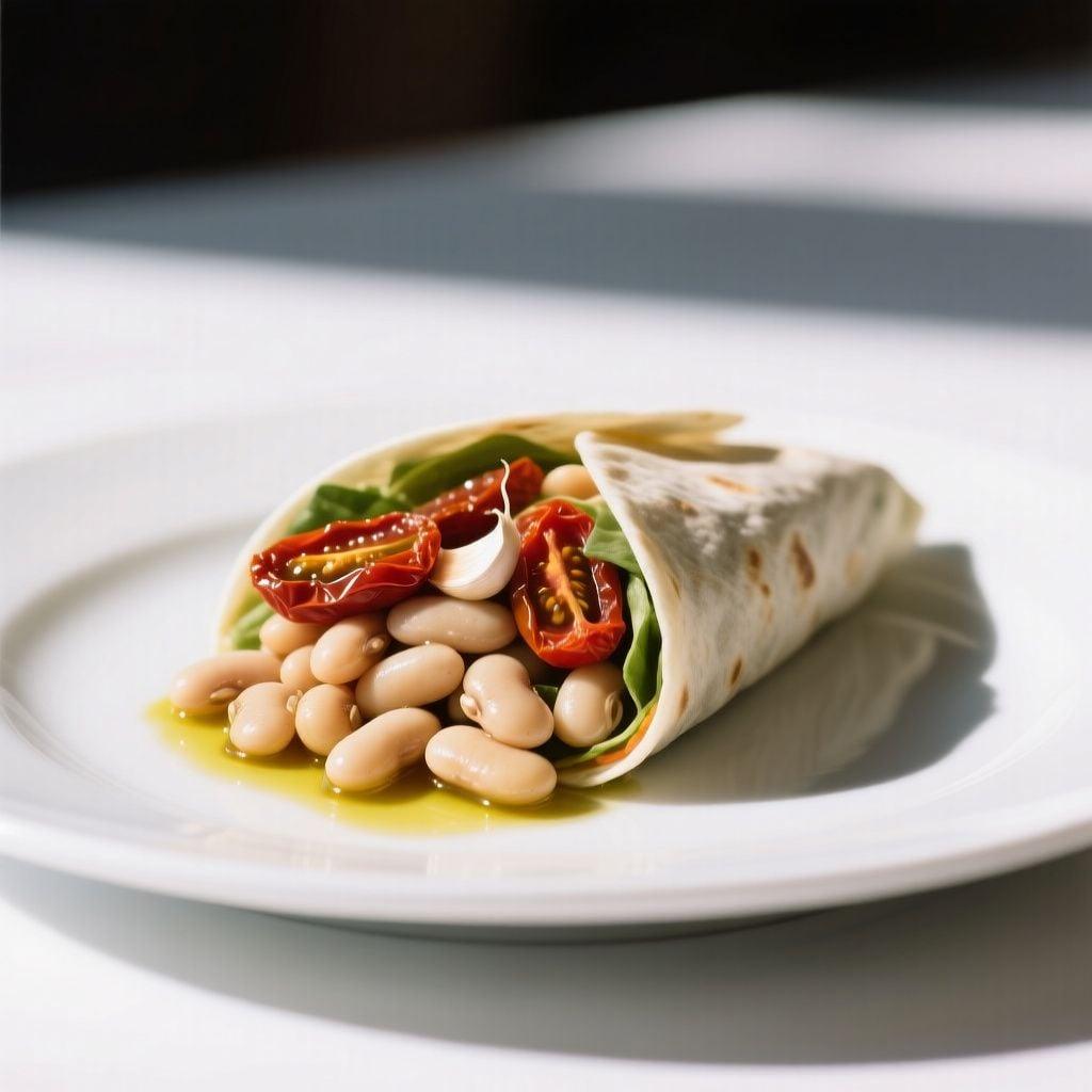 Tuscan White Bean & Sun-Dried Tomato Wrap Tuscan White Bean & Sun-Dried Tomato Wrap