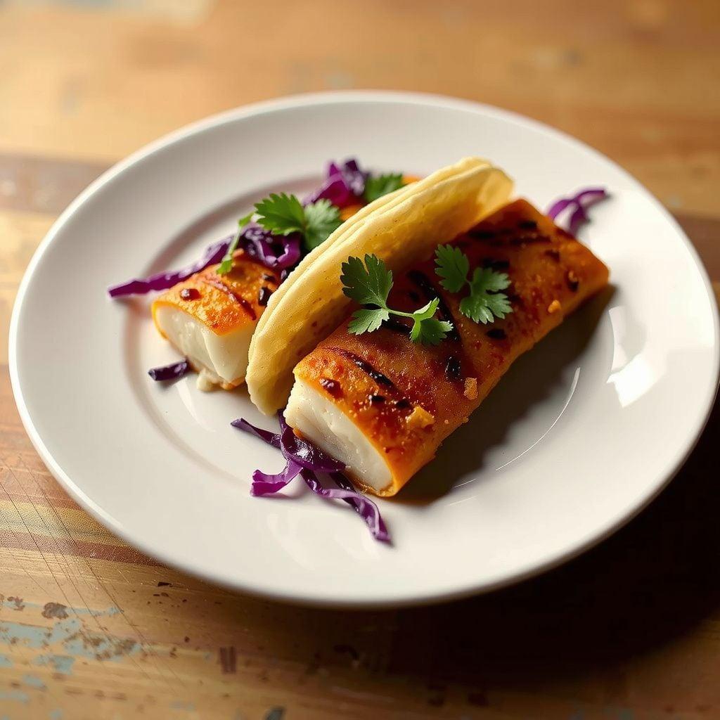 Oaxacan Pan-Seared Mahi Mahi Tacos with Cabbage Slaw Oaxacan Pan-Seared Mahi Mahi Tacos with Cabbage Slaw
