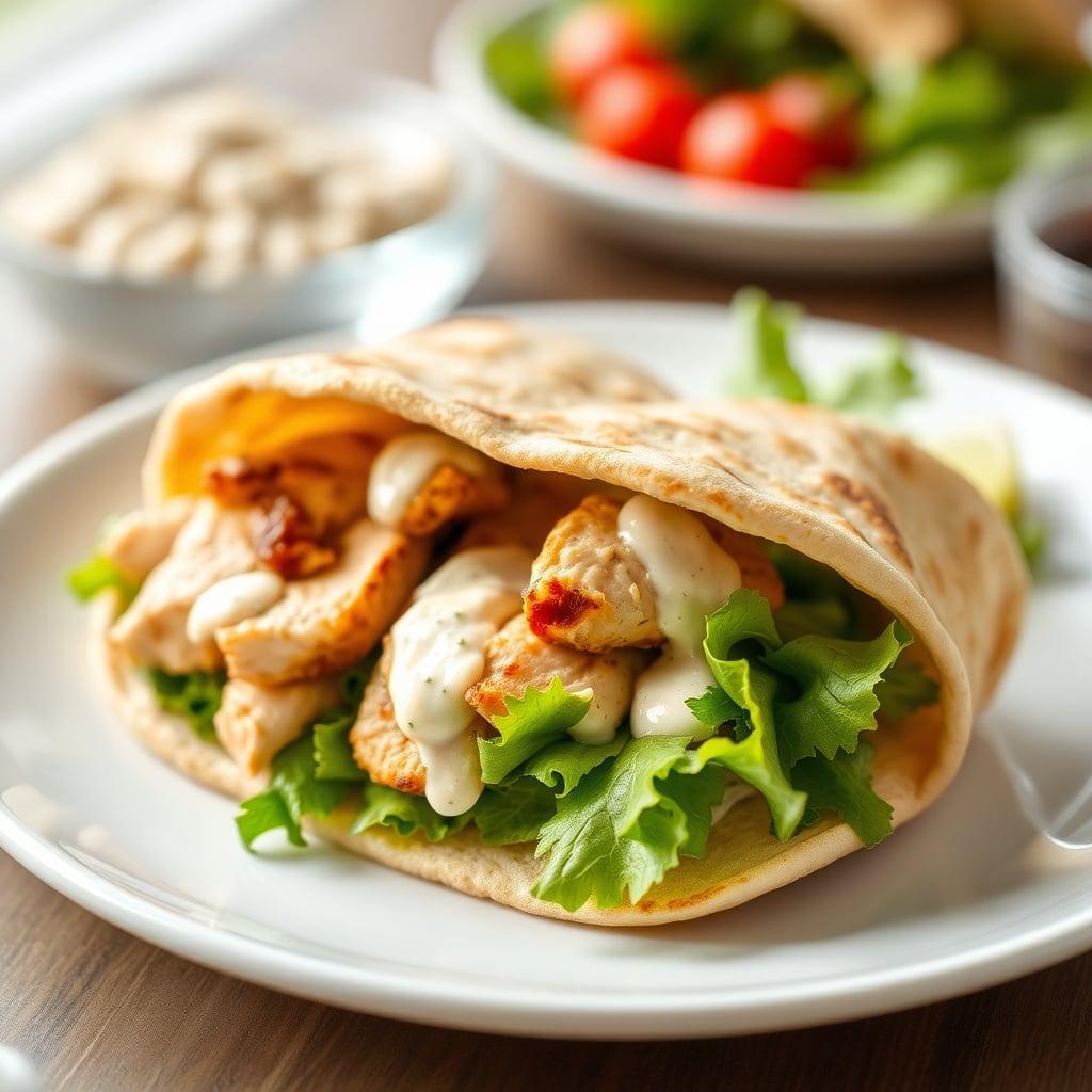 Easy Chicken Caesar Pita Pockets Easy Chicken Caesar Pita Pockets