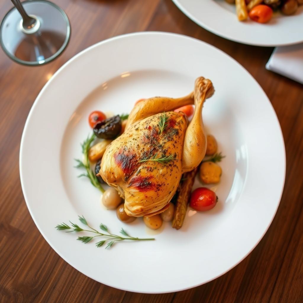Herb-Roasted Chicken with Seasonal Vegetables Herb-Roasted Chicken with Seasonal Vegetables