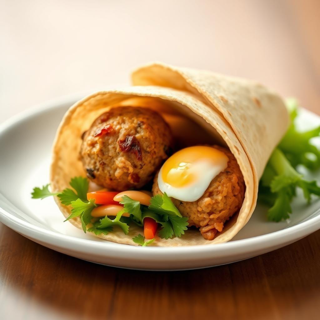 Simple Turkey Meatball Wrap Simple Turkey Meatball Wrap