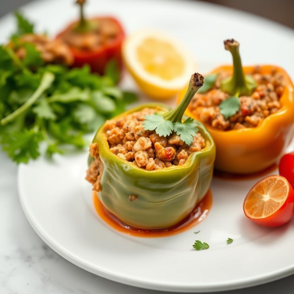 Italian-Style Stuffed Bell Peppers with Ground Turkey Italian-Style Stuffed Bell Peppers with Ground Turkey