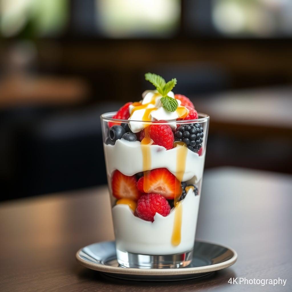 Greek Yogurt Parfait with Berries and Honey Greek Yogurt Parfait with Berries and Honey