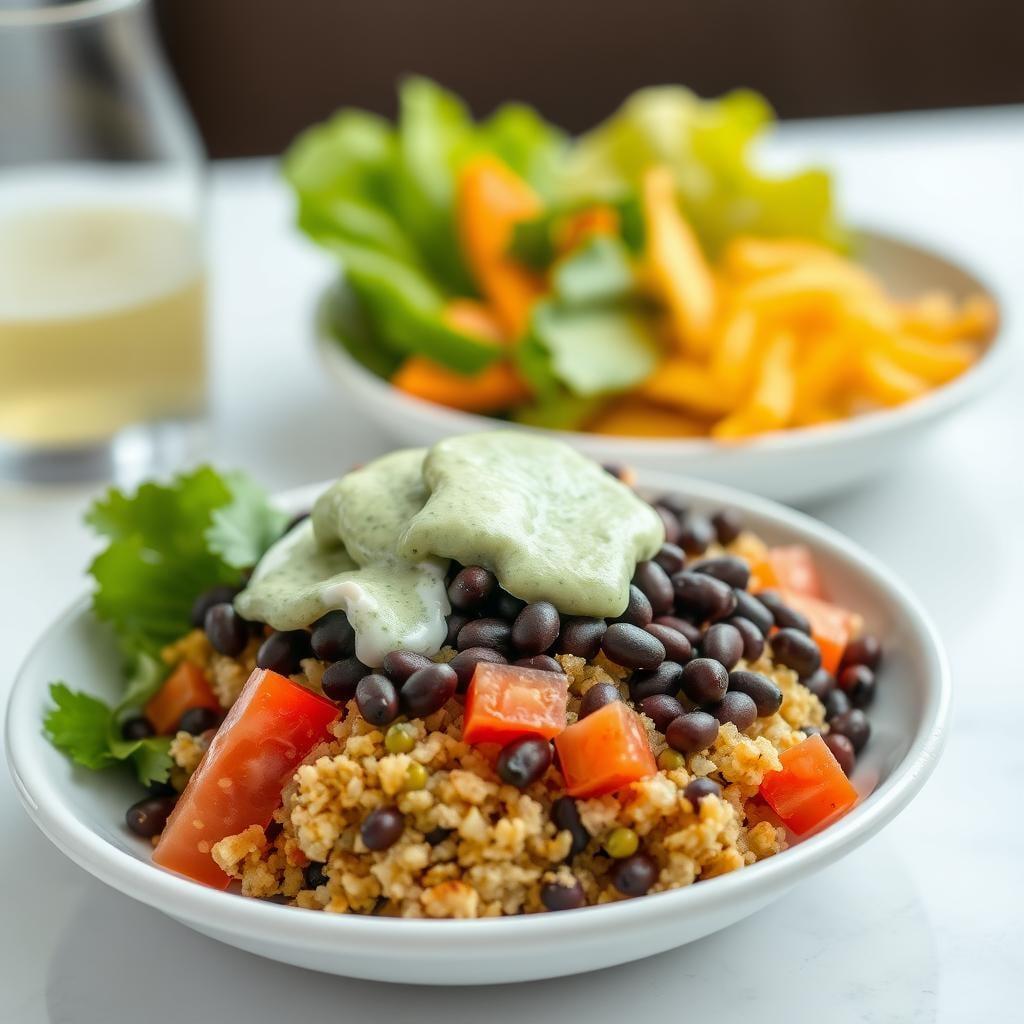 Southwest Quinoa Bowl with Black Beans & Cilantro Lime Dressing Southwest Quinoa Bowl with Black Beans & Cilantro Lime Dressing